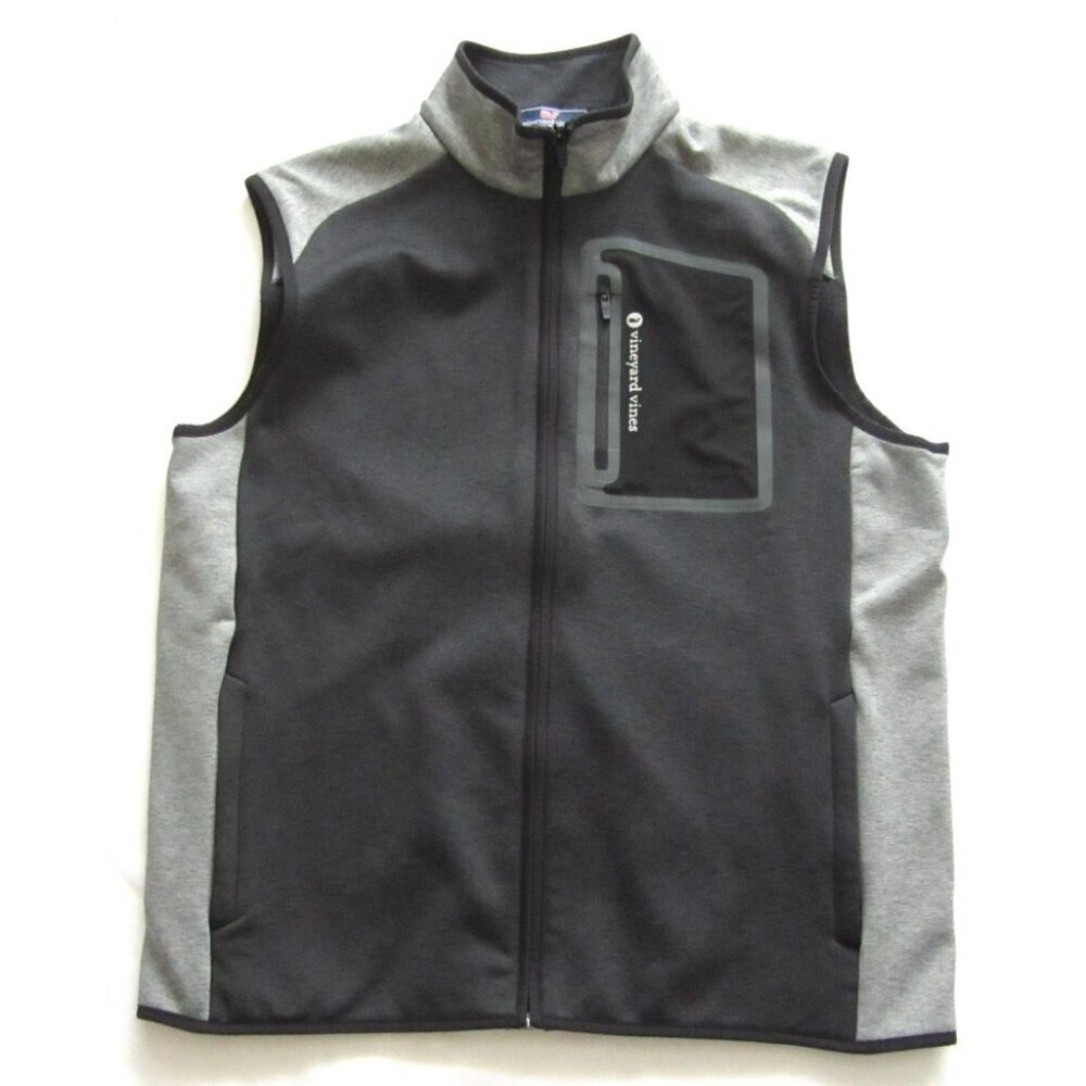 Men Vineyard Vines On-The-Go Full Zip Shep Vest Sz M (MJ65)